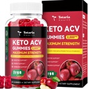 Totaria Keto ACV Gummies - 2000mg Aceto di sidro di mele Gummies Sostegno senza zucchero Statura Salute con Probiotici, B12, Keto Supplementi per donne & uomini, 60 conti