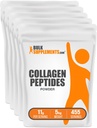 BulkSupplements.com Polvere di peptidi di collagene - Polvere di collagene di bovino, supplemento di collagene polverizzato - Idrolizzato & Gluten Free, 11g per porzione, 1kg (2.2 lbs) (pacchetto di 5)