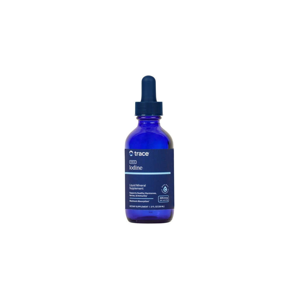 Minerali di Trace Ionica Iodio 225 mcg - Supplemento di Gel al supporto Immune System & Thyroid Health - Gocce di iodio con Magnesio - Supporta sistema nervoso sano - 2 fl oz (295 Serve)