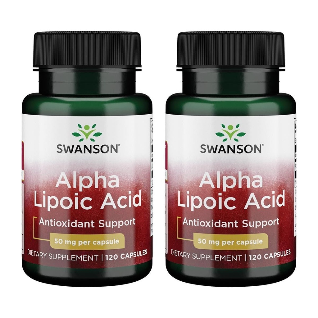 Swanson Alpha Lipoic Acid 50 Milligrams 120 capsule (2 Confezione)