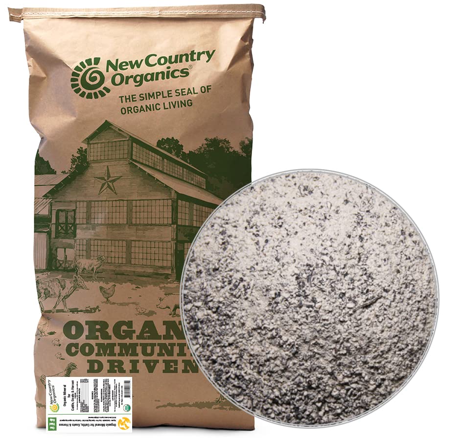 Nuovo Paese Organico I Organic Kelp Supplemento per Bovini, Goats & Horses Certificato Biologico Non OGM, Natural Mineral Blend I Sea Kelp Polvere con Calcium Essenziale & Phosphorus I 40 lbs