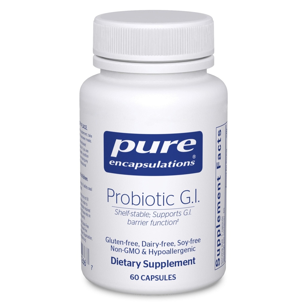 Pure Encapsulations Probiotic G.I. - Shelf Stable Probiotic for Intestinal Health & Gastrointestinal Support - con Lactobacillus & Bifidobacterium - 60 Capsule