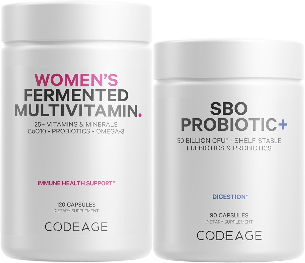 Codeage Daily Immune System Support Multivitamin per le donne + Probiotici Bundle