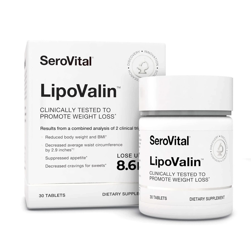 Serovital LipoValin pillole di perdita di peso clinicamente convalidate per le donne – Pillola di dieta, Appetite Suppressant, Stimulant-Free Weight Loss Supplement - 30 compresse