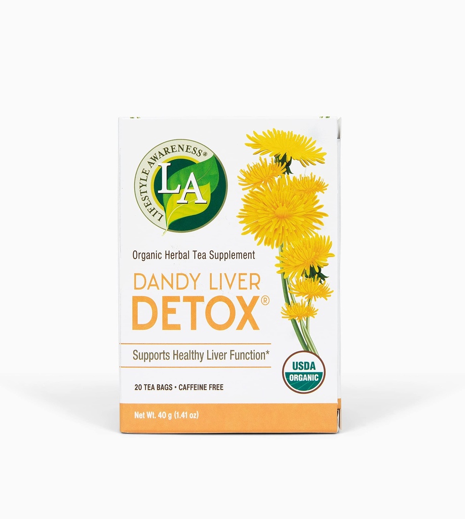 Lifestyle Awareness Tea, Caffeine Free Dandy Liver Detox Tea, 20 Conte