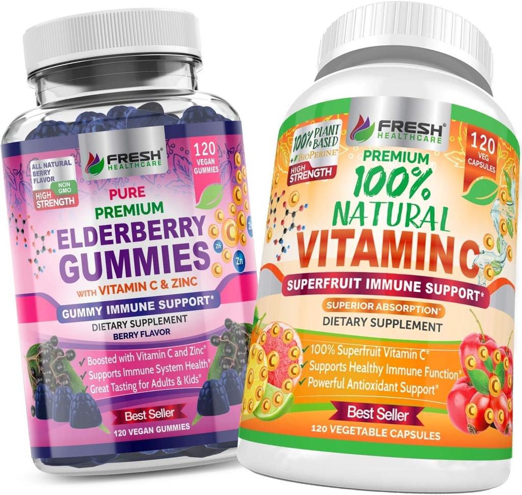 Gummie di sambuco e vitamina C naturale - Bundle