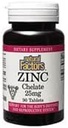 Fattori naturali - Zinc Chelate 25mg, Supporto per la pelle sana e funzione immunitaria, 90 compresse