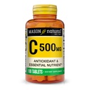 Mason Natural Vitamin C 500 mg, Supporto Immune e Supplemento Antiossidante, promuove la produzione di collagene e la protezione delle cellule, 100 compresse