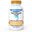 DrFormulas 2000mg Triple Strength Omega 3 Fish Oil con EPA e DHA, 180 Burpless Softgels