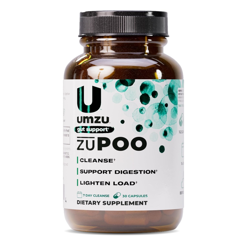 UMZU zuPOO Gut Cleanse Detox, 30 capsule – 15 giorni di pulizia naturale del colon con Cascara Sagrada & Magnesium Citrate – Vegan, Non OGM, Gluten-Free Detox Cleanse Supplemento per il supporto sano del telo
