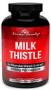 Integratore di capsule di cardo del latte puro di Bounty Divino - Un Potente supplemento di cardo del latte 1200mg con l'estratto concentrato 4X (Standardized) 120 capsule vegetariane