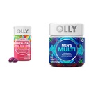 OLLY Prenatal Multivitamin Softgels e Men's Multivitamin Gummy Vitamine Bundle, 60 e 90 Conte
