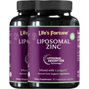 Liposomal Pure Zinc Picolinate Supplemento con Rame, Supporto Immune, Metabolismo e Salute Della Pelle | Alta Potenza, per Adulti Uomini & Donne | Potente Antiossidante | 90 capsule (Pack of 2)
