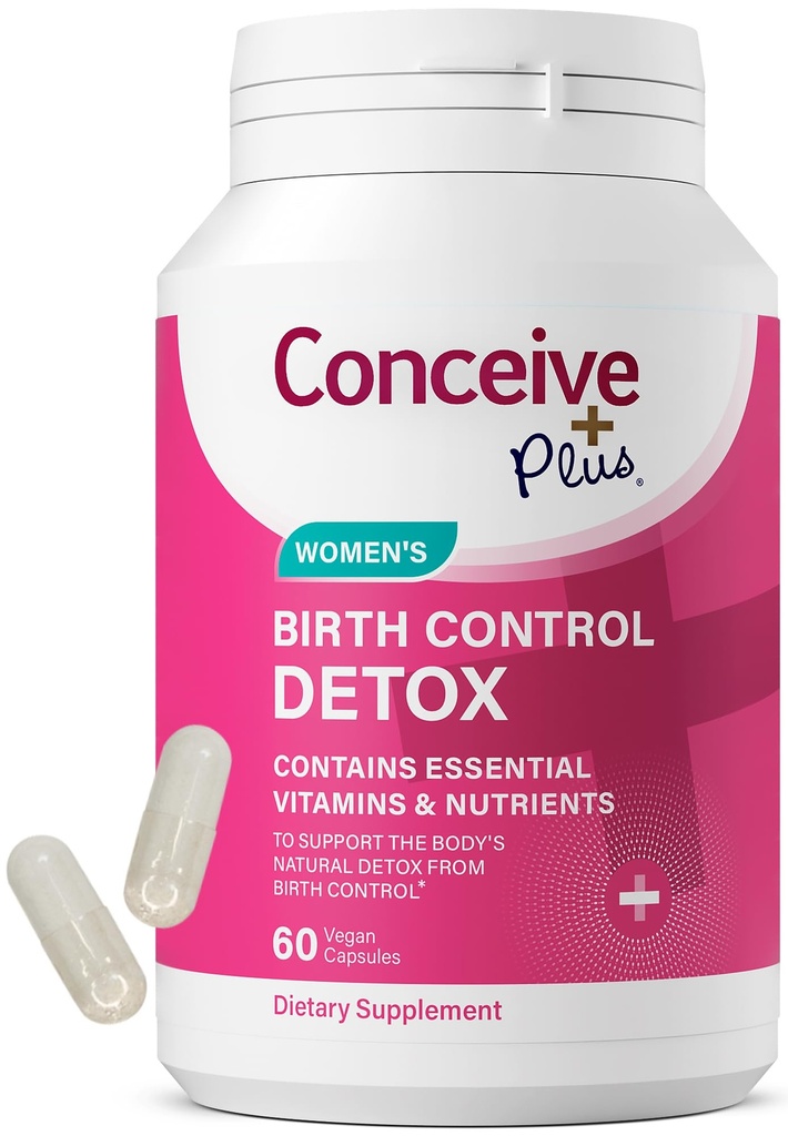 CONCEIVE PLUS Birth Control Detox Supplemento - Vitamine Prenatali Migliore per le donne - Support Hormone Balance & Ovarian Health - Essenziale per le donne che cercano di concepire - Integratori Dietetici - 60 Capsule