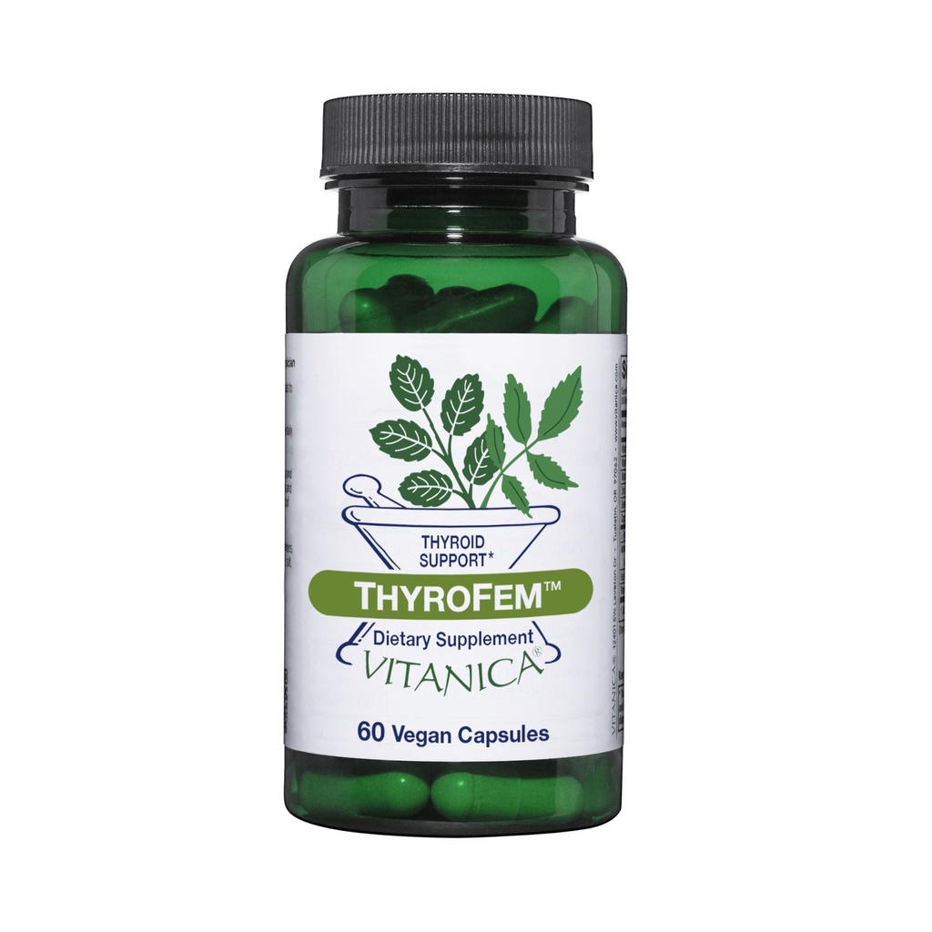 Vitanica ThyroFem, Thyroid Gland Support, Vegan, 60 capsule