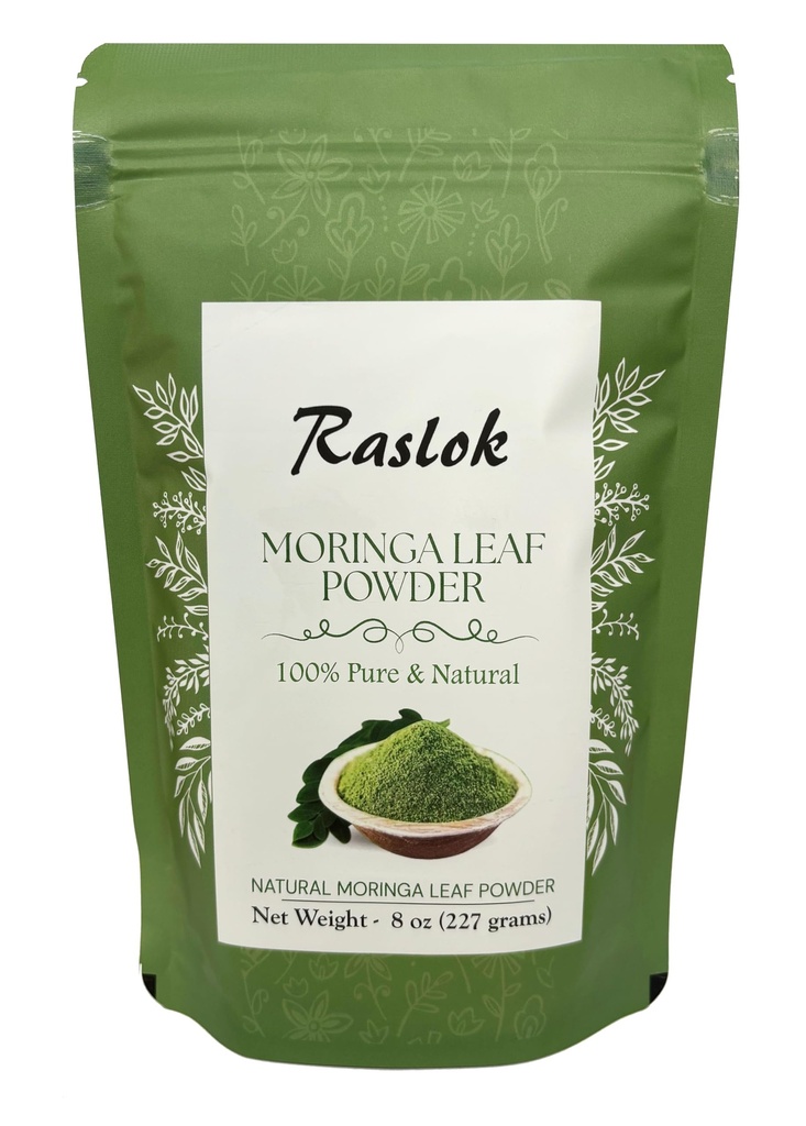 Polvere di Moringa | 100% puro Moringa Foglia NO Stems | Moringa Olifera Polvere (8 Oz)