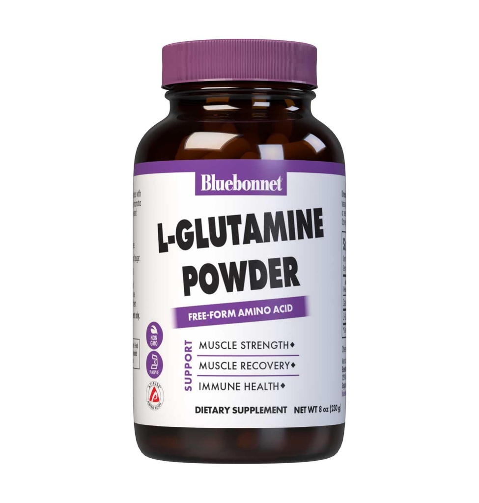 Polvere di L-glutammina di nutrizione di Bluebonnet, 8 oncia