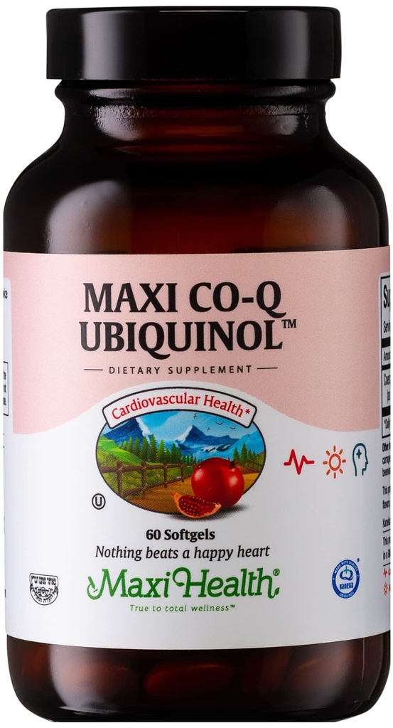 CoQ10 Ubiquinol - CoQ10 100mg Softgels - Kosher Co Q 10 Supplemento per la salute cardiovascolare - Assorbimento superiore - Co Q10 Supplemento Ubiquinol 100mg per l'energia cellulare - Coenzyme Coq 10 (60 Conte)