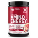 Alimentazione ottimale Amino Energy - Pre allenamento con tè verde, BCAA, aminoacidi, Keto Friendly, Estratto di caffè verde, Polvere di energia - Fusione di frutta, 30 Serve (Packaging May Vary)