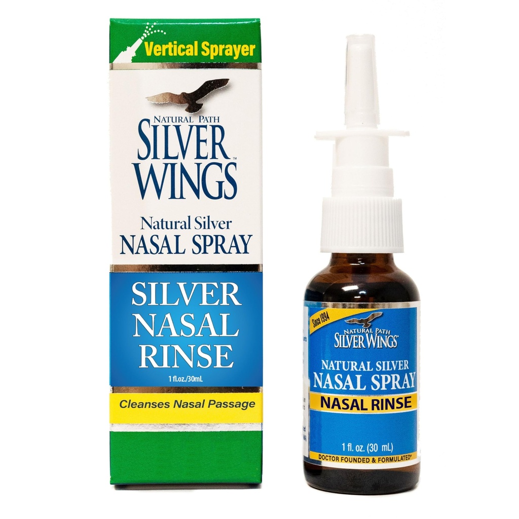 Percorso naturale Alette d'argento Sinus Relief Spruzzo nasale naturale d'argento - 250ppm - 1oz