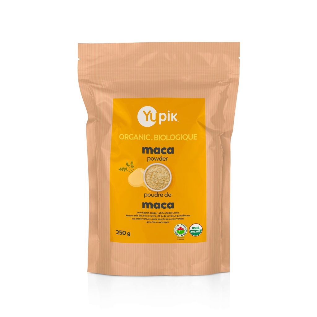 Yupik Organic Yellow Maca Powder, 8.8 oz, USDA Certified, Gluten-Free, Raw, Vegan, Kosher, Non-GMO, Nutty & Earthy Superfood per Smoothies & Baking