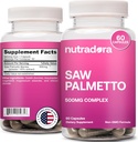 Saw Palmetto per le donne - Natural DHT Blocker Pillole per la crescita dei capelli Realizzati con estratto di palmetto segato biologico Supporta l'equilibrio ormonale & Urinary Health Pure Saw Palmetto per la perdita dei capelli delle donne
