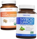 Bundle of Thyroid Support & Ashwagandha - Revive & Thrive Pack - Supporto tiroide con iodio (non OGM) Migliorare l'energia & Organic Ashwagandha con 1350mg Ashwaganda Root Powder Per Serve