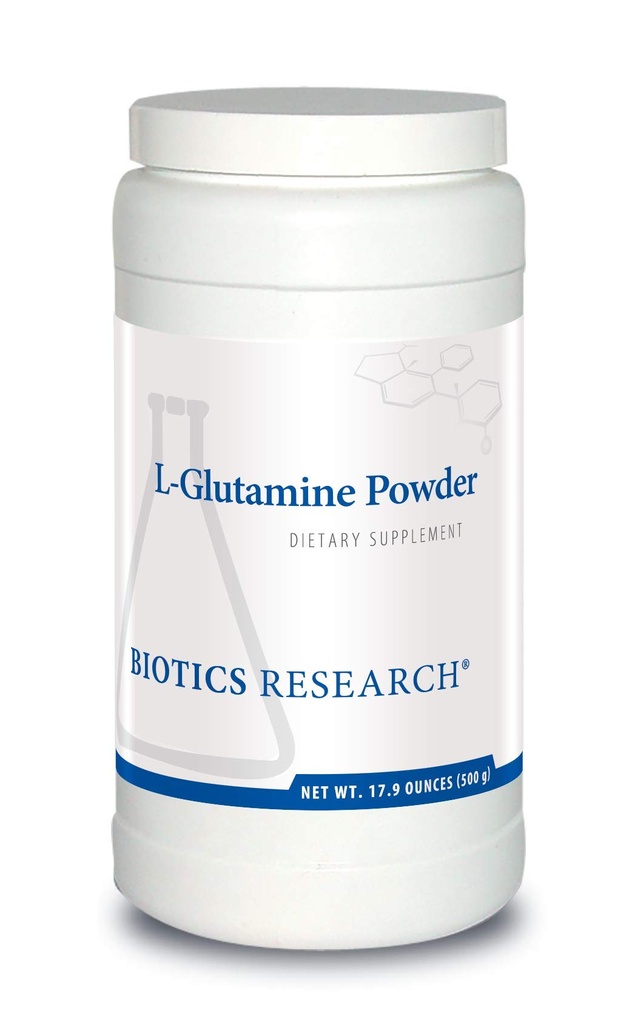 Biotics Research L Glutamine Polvere in polvere Formula, 3g/Serving, Salute Gastrointestinale, Gut Lining Support, Supporto muscolare ottimale, Muscolo magro, Attività antiossidante, 17.9 Ounces 166 Servings