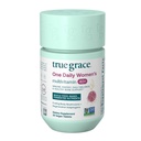 True Grace One Daily Women’s Multivitamin 40+ Fermented Minerals, Organic Adaptogens & Mushrooms Energy, Immune, Bone Support - Non-GMO - Iron, Gluten & Soy Free - 30 compresse vegane