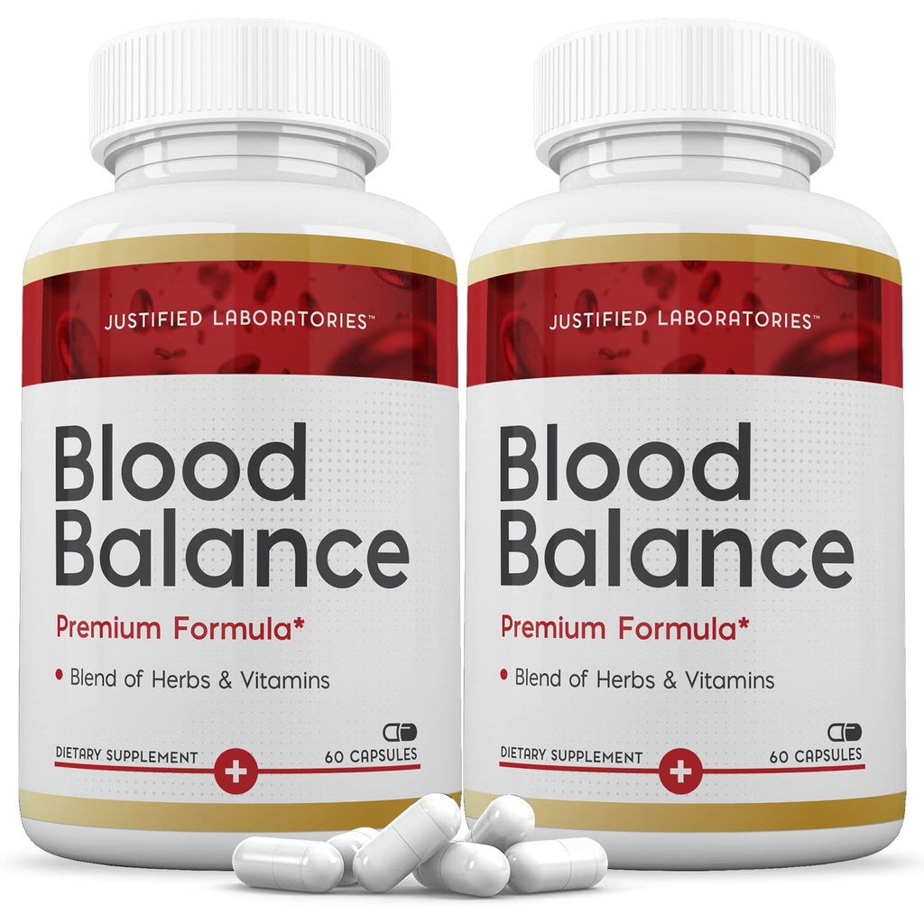 Laboratori giustificati (2 Pack Blood Balance Advanced Formula 620MG Supplemento pillole 120 capsule