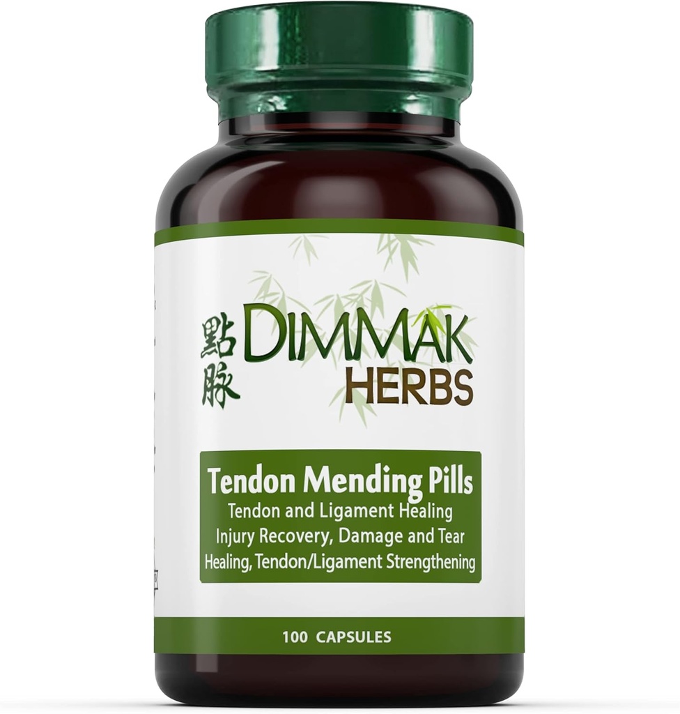 Pillole di Mending Organic Tendon certificate: Rigenerazione e Riparazione Tendon e Ligament da Erbe Dimmak - 100 Caps 500mg
