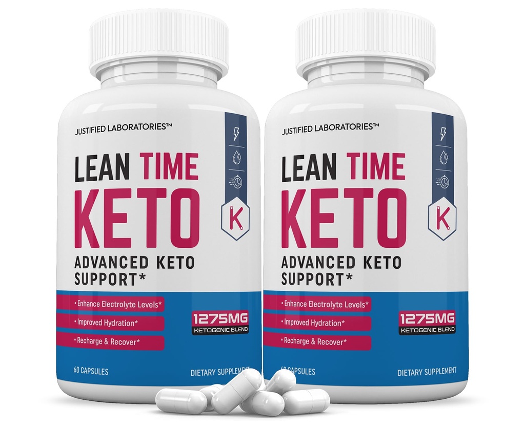 (2 Pack) Lean Time Keto Pills 1275MG Nuova e migliore formula contiene Aceto di sidro di mele Extra Vergine di Oliva Polvere di olio di oliva verde Tea Foglia 120 capsule
