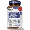 Magnesio Glycinate 500mg - Chelated & Buffered High Absorption Magnesium Supplemento al supporto Stress Relief, Digestion, Bone, Sleep, Nerves & Muscle Health - Made in USA - 120 Vegan Capsule