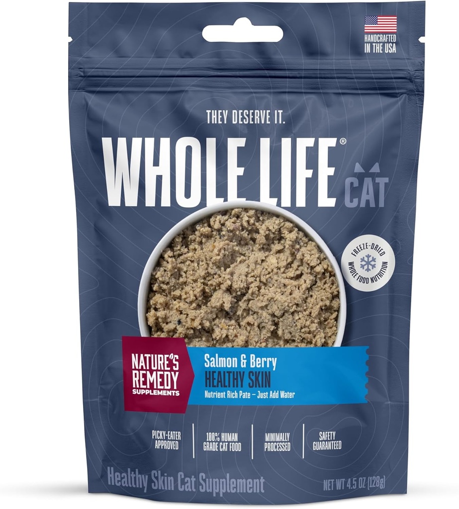 Integratori per la pelle sana e il cappotto dell'animale domestico per la pelle secca, l'allergia e lo stomaco, il supporto immunitario e digestivo del gatto - Probiotici e Omega 3 per i gatti, il cibo del gatto Add Ins - alimentazione di 30 giorni