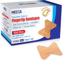 Bandages in tessuto flessibile - Bandages adesivo in tessuto elastico Cura del Finger-Tip e per proteggere i tessuti dall'infezione - (100 Contenitore Box)