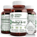 Natural Nutra Vegan Methyl B12 1000mcg, supplemento di salute del cuore e di energia Booster, senza glutine, la trasformazione dell'energia di sostegno, migliorare la risposta immunitaria, la funzione del cervello di aiuto, 100 Lozenges vegani