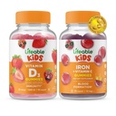 Vita Vitamina D Bambini + Ferro e Vitamina C Bambini, Gummies Bundle - Grande Degustazione, Supplemento di vitamina, Senza glutine, OGM libero, pancia masticabile