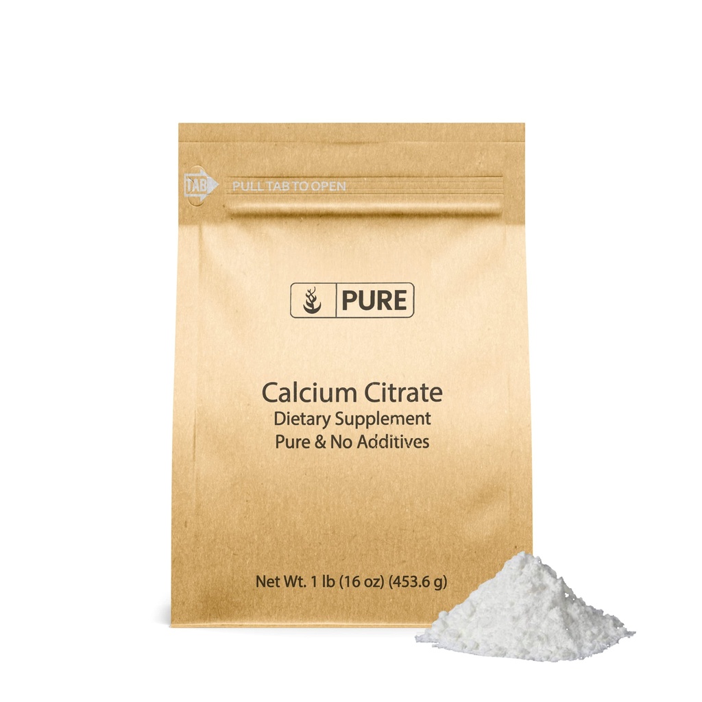Ingredienti originali puri Citrato di calcio (1lb) Integratore di calcio, Nessun Additivo o Filler