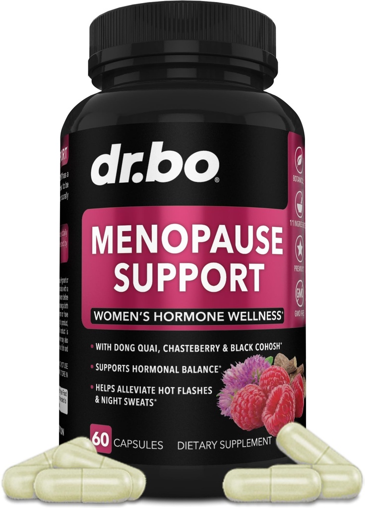 Menopausa Supplementi per le donne Pillole di sostegno - Rilievo naturale della menopausa per i flash caldi, Maglioni notturni e mood Swings con Dong Quai, Chasteberry & Black Cohosh - Equilibrio dell'ormone per il supplemento delle donne