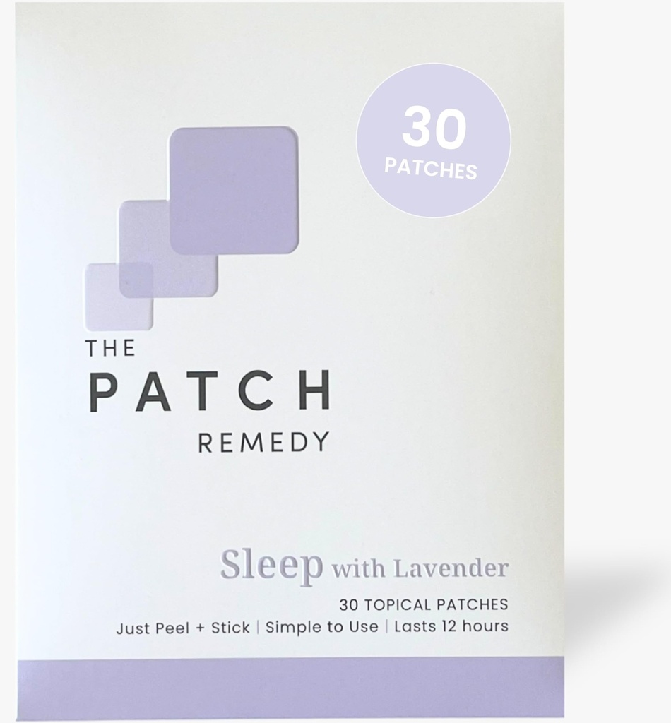 The Patch Remedy Sleep with Lavender Patch | Valerian, Passionflower, Hops, Magnesium Glycinate, Lavanda | 30 Patches