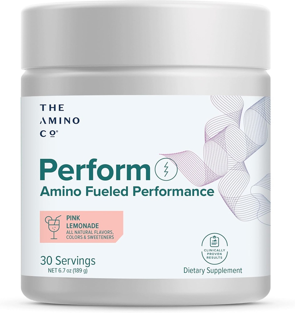 L'Amino CO – Eseguire la polvere pre-allenamento con EAA, il supporto energetico Stevia-Sweetened per gli uomini e le donne – Limonata rosa (6.7 oz)