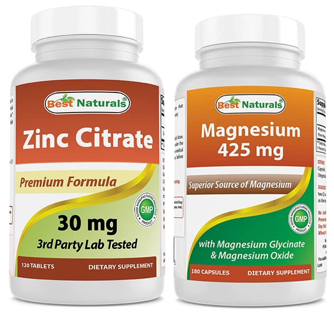 Zinc Citrate 30 mg & Magnesio Glycinate 425 mg