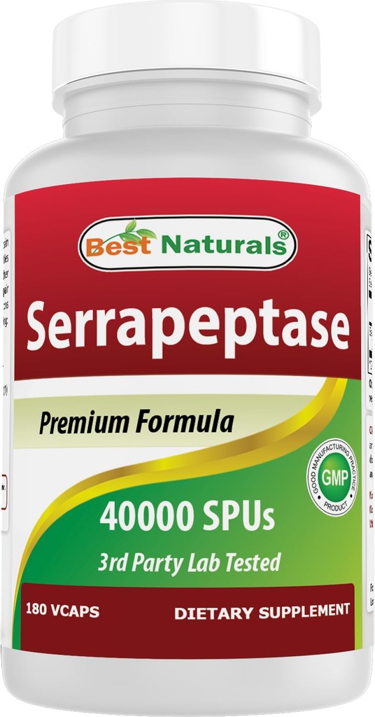 Migliori naturali Serrapeptase 40000 SPUs 180 capsule