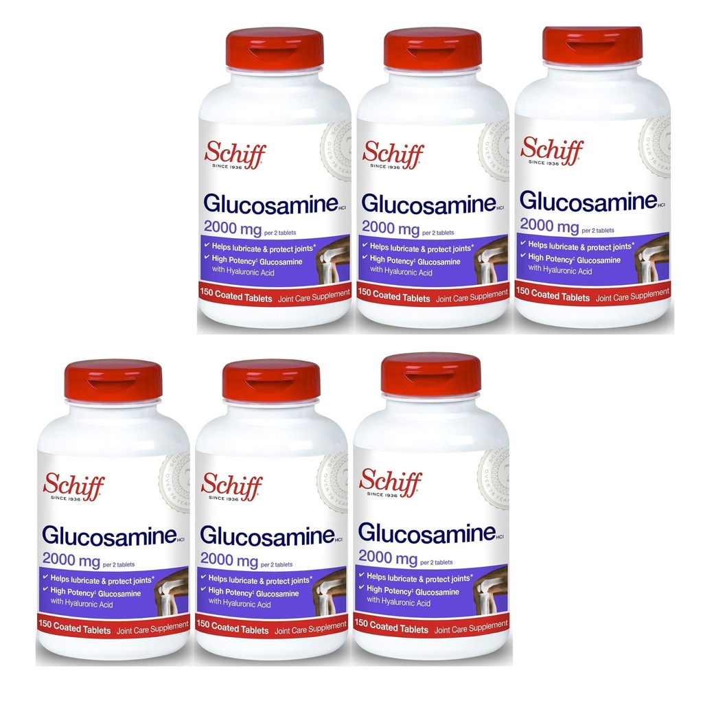 Schiff Glucosamine 2000 mg con acido ialuronico (pacchetto di 4)