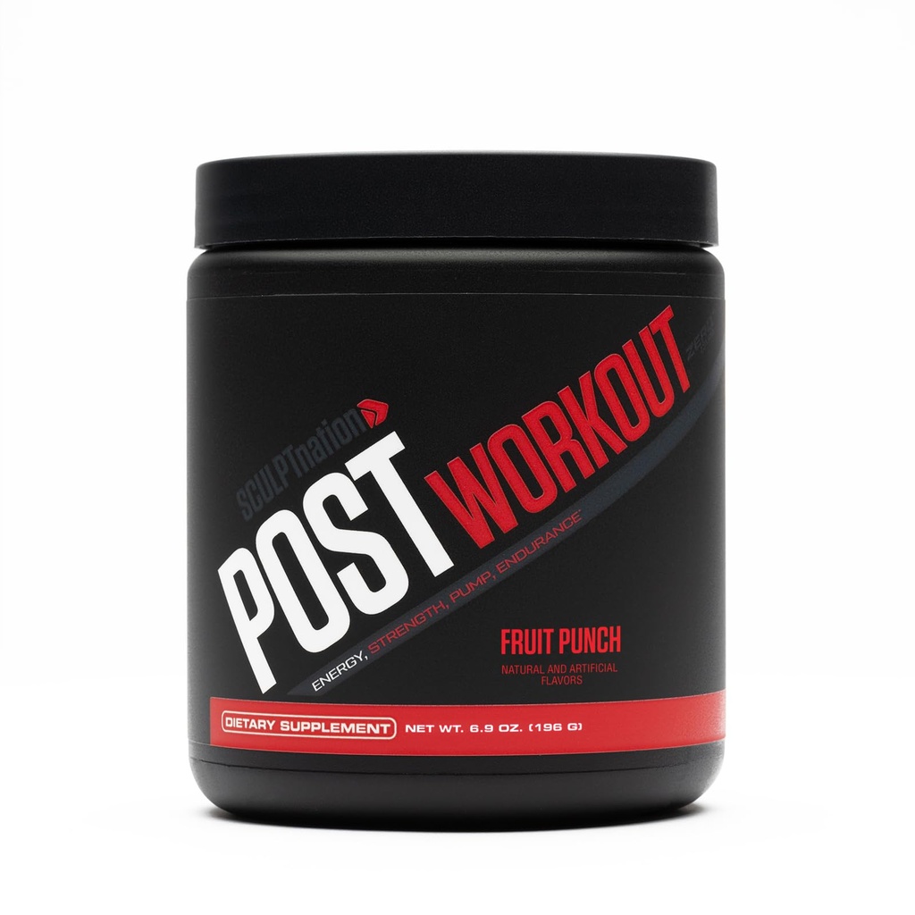 Sculpt Nation di V Shred Post Workout - Creatine Complex Post Workout Muscle Recovery and Builder with Energy Support, Creatine Monohydrate and Amino Acids, Fruit Punch Flavor - 30 Servings