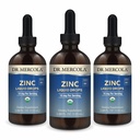 Dr. Mercola Zinc Liquid Drops - Supporta Immune & Organ Health - 15 mg Organic Zinc Liquid Drops - USDA Organic - NSF Certified - Non-GMO, Gluten-Free & Soy-Free - 3.88 fl oz (3 Pack)