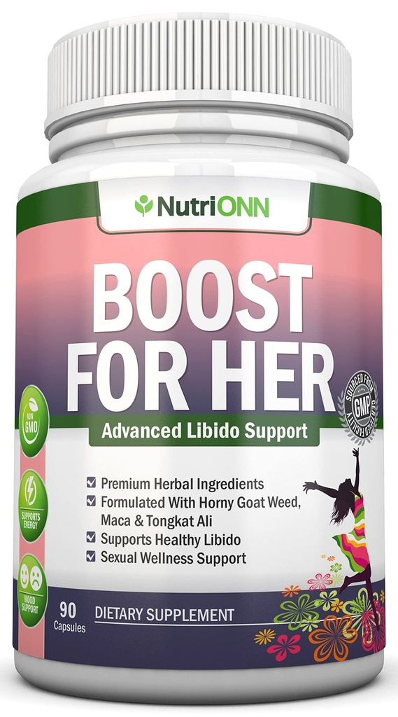 Boost per il suo Libido Booster per le donne – attiva e migliora Libido - Mood & Desire Boost - Non-GMO - Tutto naturale afrodisiaco di erbe - con arrapato Goat Weed, Maca, Tongkat Ali & Tribulus - 90 capsule