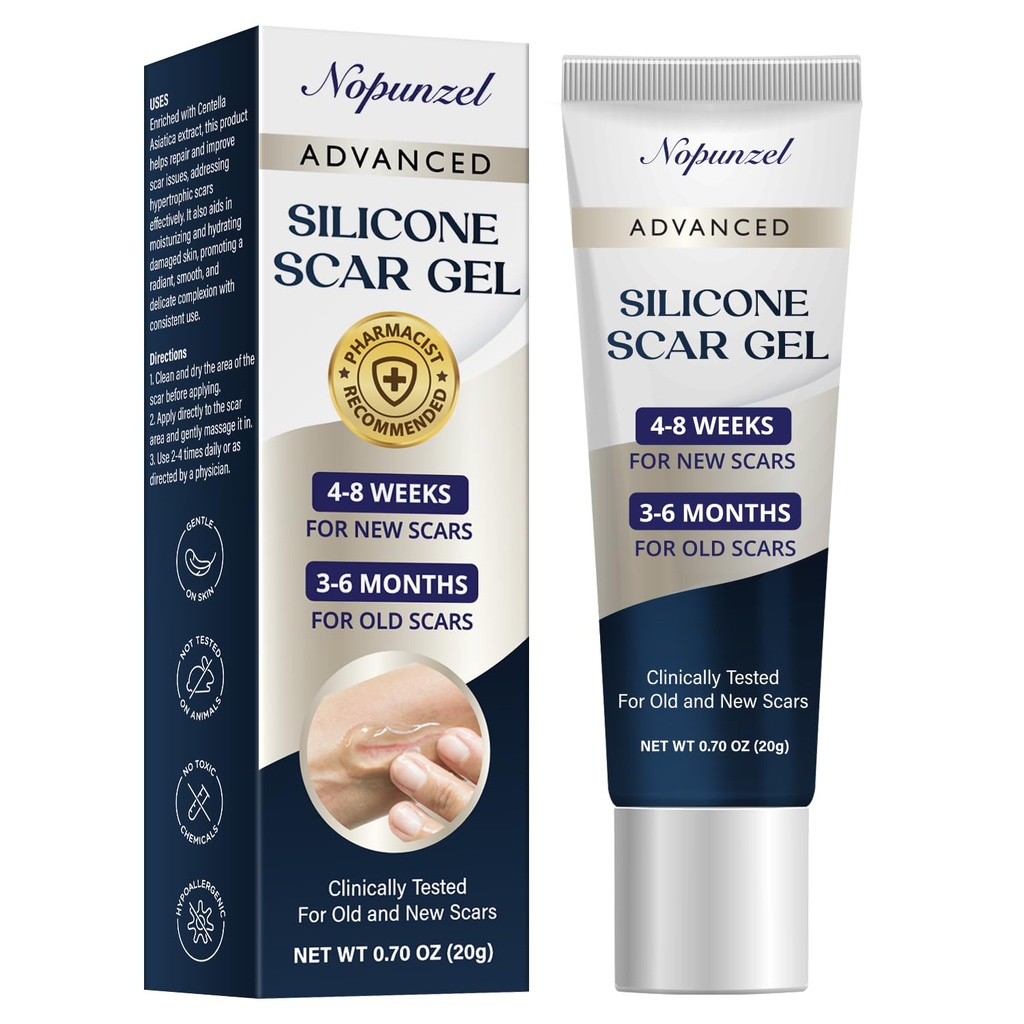 Gel di cicatrice in silicone: Gel di silicone per cicatrici - Migliorare l'aspetto della cicatrice per cicatrici vecchie e nuove - Silicone di grado medico - Gel di cicatrice avanzato - Scalds - Chirurgia - Ferite - 20g