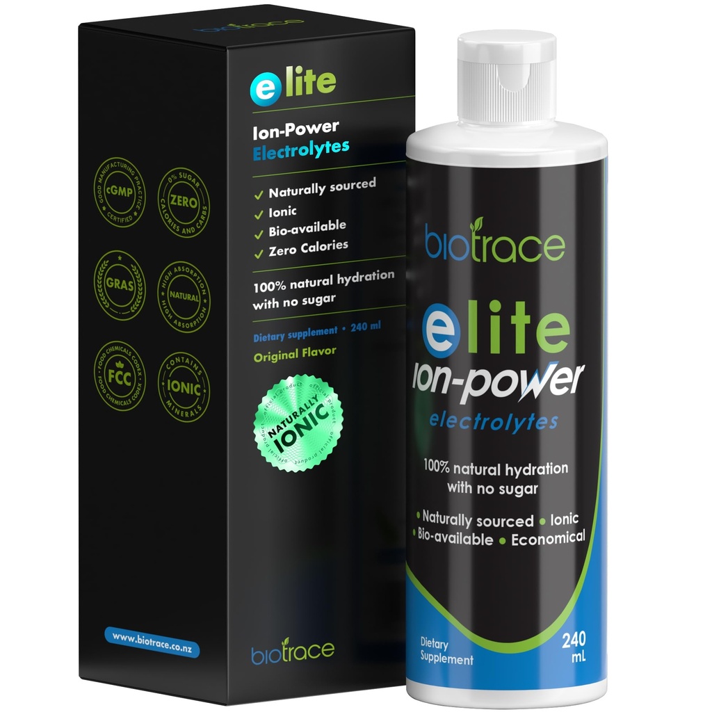 BioTrace Elite Ionic Electrolyte Drops | 0 Calorie 0 Carbi 0 Carbi | Rapid Hydration, Stamina, Energy, Muscle Recovery | Trace Minerals Electrolytes | 30%+ Altri cloruro di magnesio di potassio | 8 fl oz